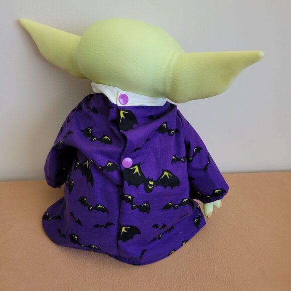 Spooky Bats 2pc Halloween Outfit/scarf set for 11" Mattel Child Grogu Yoda dolls - Picture 9 of 9